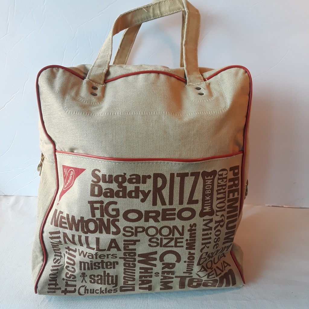 80s Vintage Brand Name Logos Book Bag